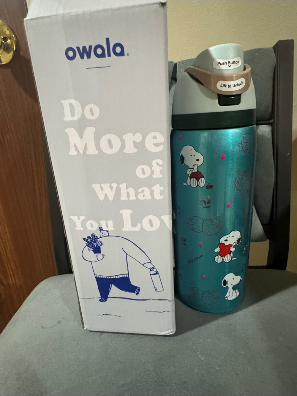 Owala Peanuts Snoopy Teal Stainless Water Bottle - Teal 32oz